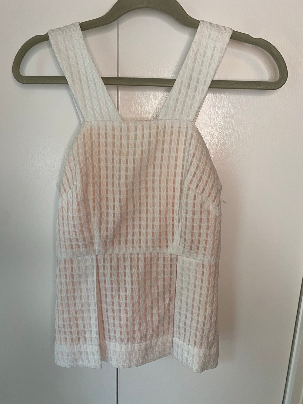 Maeve Anthropologie Textured Tank White Bridal Feminine Sz 4